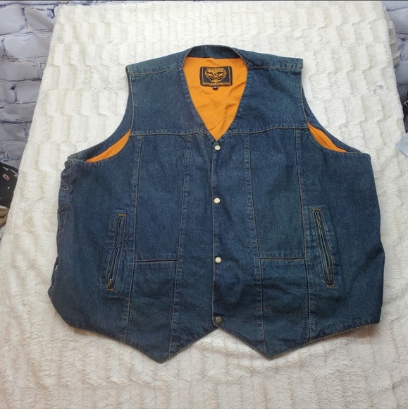 Milwaukee Performance Apparel Other - Milwaukee Performance Apparel Men's Denim Jacket Vest Motorcycle Big Tall Sz 7XL
